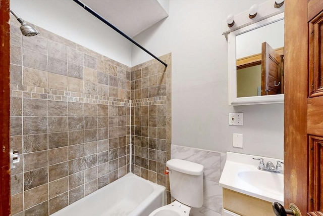 76 Belden St, Boston, MA 02125 - bathroom featuring bathing tub / shower combination, vanity, and toilet