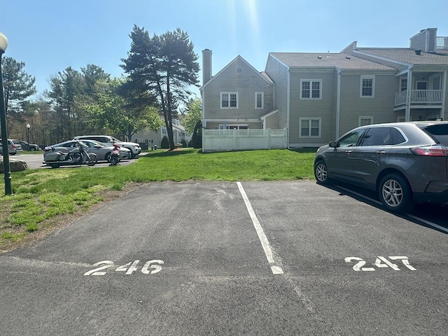 view of uncovered parking lot