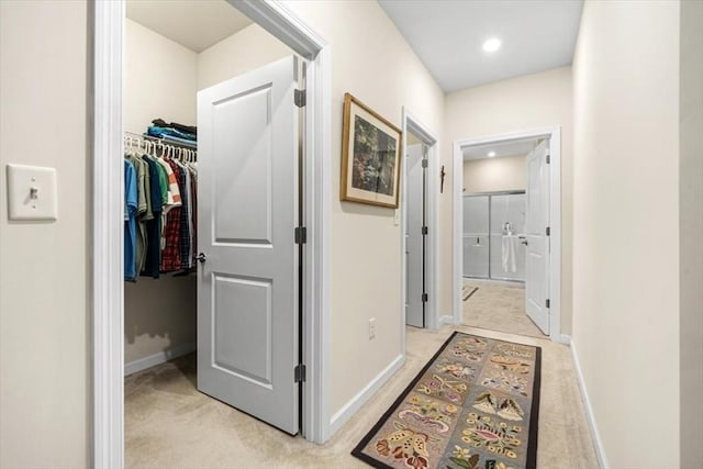 90 Trotter Rd Unit 309, Weymouth, MA 02190 - hall with light colored carpet and recessed lighting