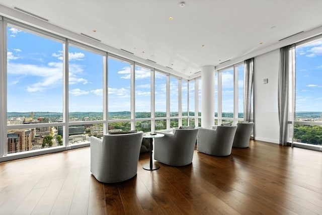 unfurnished sunroom featuring a wealth of natural light