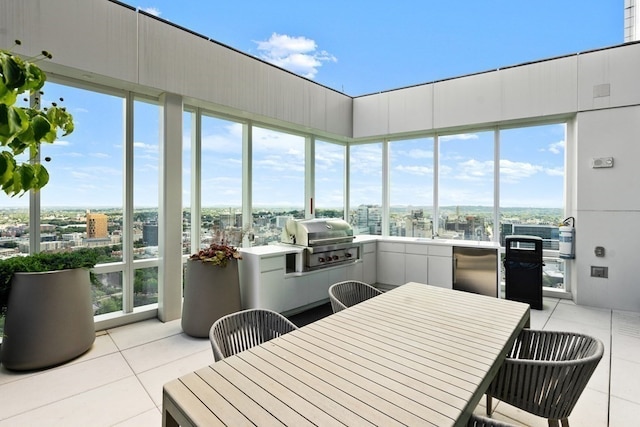 view of sunroom