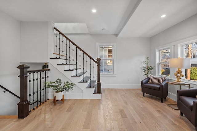 entryway featuring light hardwood / wood-style flooring