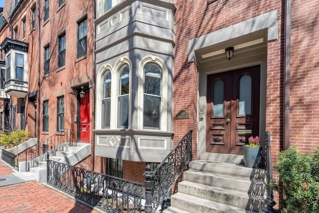 203 W Springfield St Unit 1, Boston, MA 02118 - entrance to property with french doors and brick siding