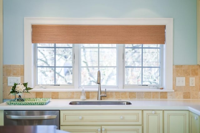 kitchen featuring dishwasher, a wealth of natural light, and sink