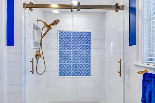 bathroom with walk in shower