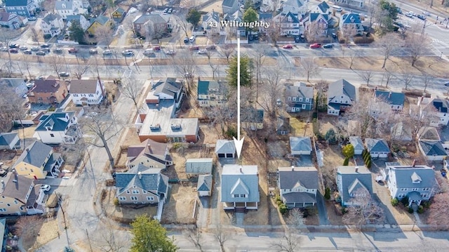 birds eye view of property featuring a residential view