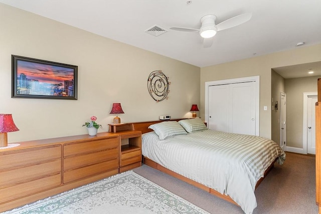214 Atlantic Ave Unit 8, Hull, MA 02045 - carpeted bedroom featuring a closet and a ceiling fan