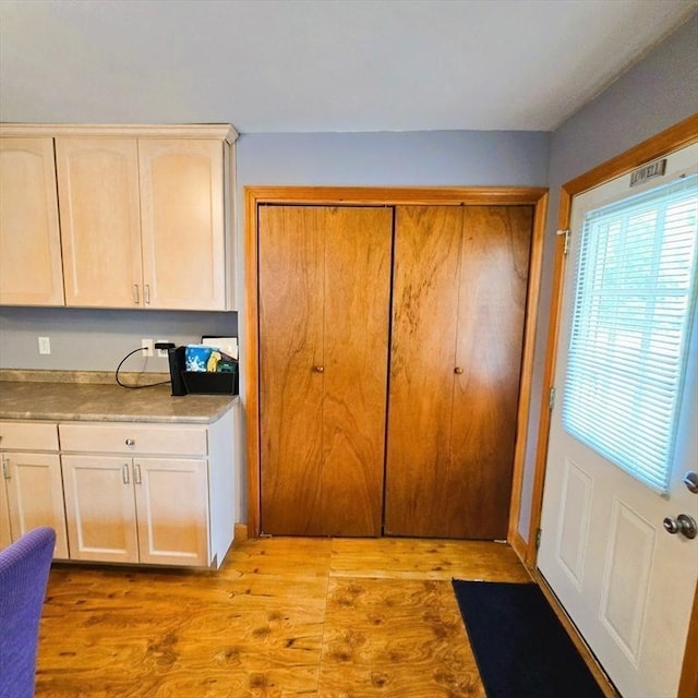 129 Lafayette St, Lowell, MA 01854 - kitchen with light wood-style floors and light countertops