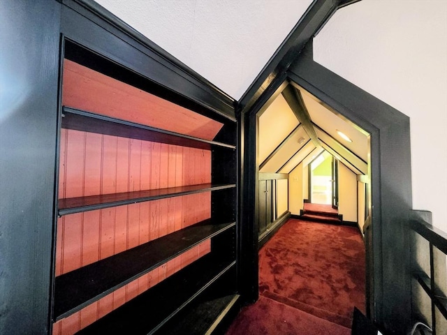 interior space featuring lofted ceiling