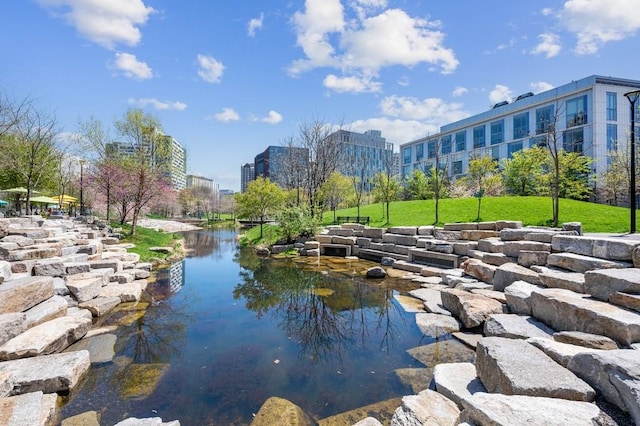 view of water feature