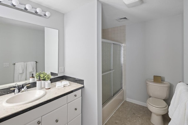 267 Barnes Rd, Oak Bluffs, MA 02557 - full bathroom featuring toilet, vanity, tile patterned flooring, and visible vents