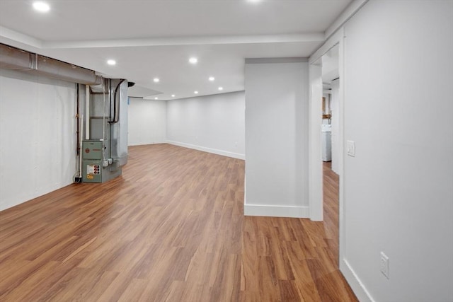 267 Barnes Rd, Oak Bluffs, MA 02557 - finished below grade area with baseboards, light wood finished floors, and recessed lighting