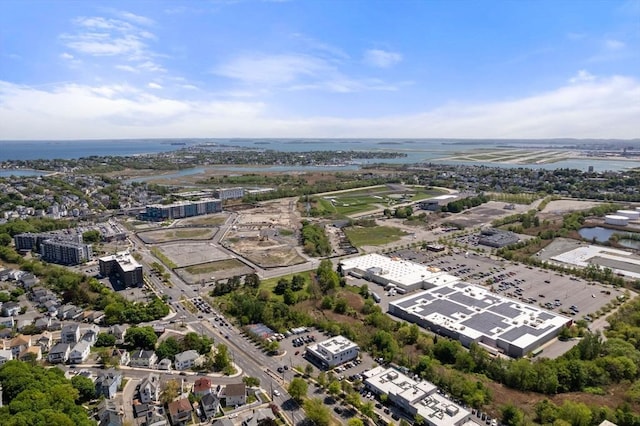 bird's eye view of a large body of water
