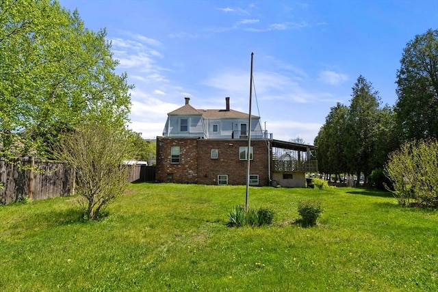 back of property with brick siding