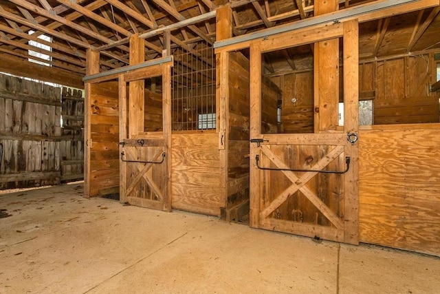 view of horse barn