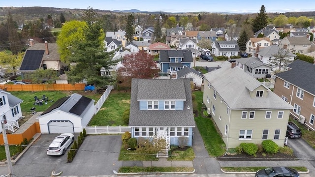 aerial view of residential area