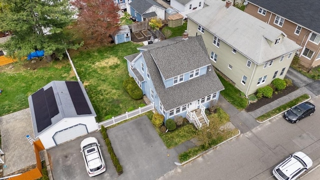aerial view of residential area