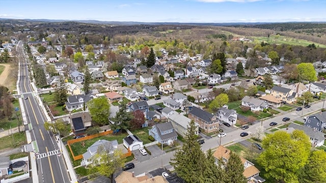 aerial overview of property's location featuring nearby suburban area