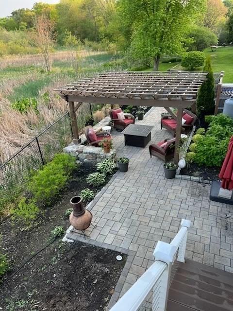 view of patio / terrace with an outdoor living space