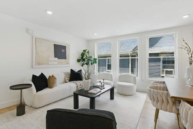 43-45 Wellington St Unit 2, Waltham, MA 02451 - living area featuring wood finished floors and recessed lighting
