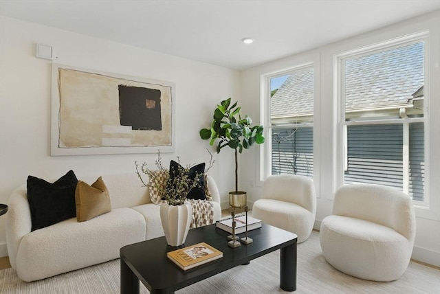 43-45 Wellington St Unit 2, Waltham, MA 02451 - living area featuring recessed lighting and baseboards