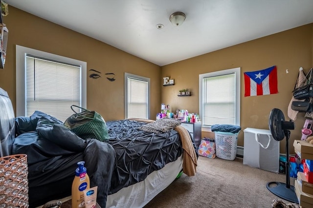 view of carpeted bedroom