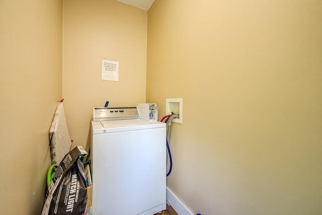 washroom with washer hookup
