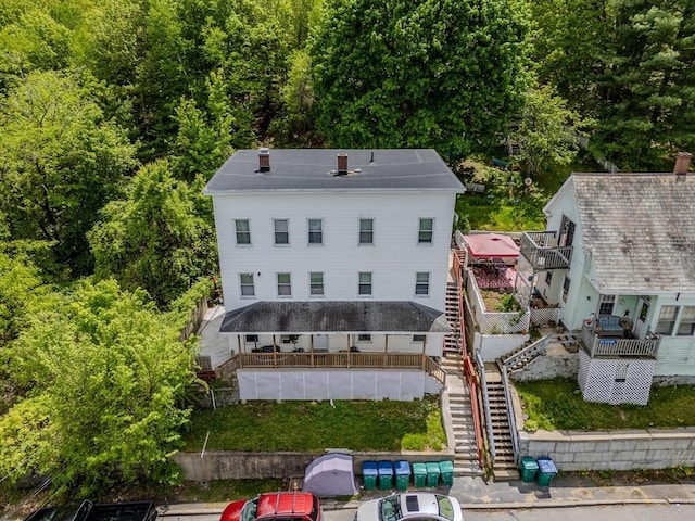 view from above of property