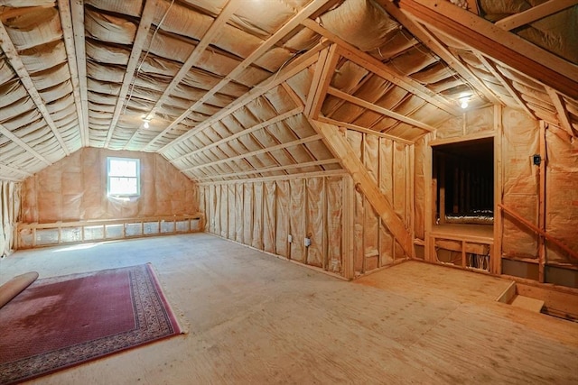 view of attic