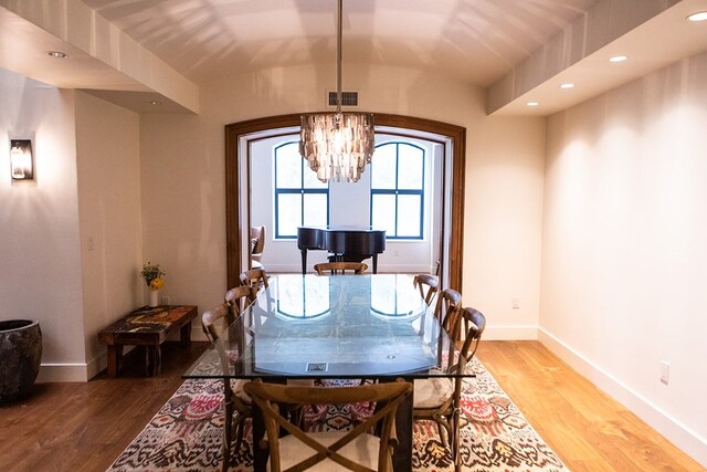 261-263 Main St, Northampton, MA 01060 - dining room with hardwood / wood-style floors and an inviting chandelier