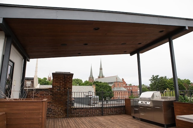 261-263 Main St, Northampton, MA 01060 - wooden deck featuring a grill