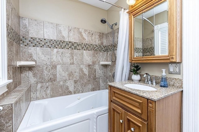 221 Eastern Ave, Lynn, MA 01902 - bathroom with a combined bath / shower with jetted tub and vanity
