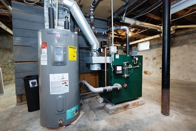 221 Eastern Ave, Lynn, MA 01902 - utility room featuring water heater and a heating unit