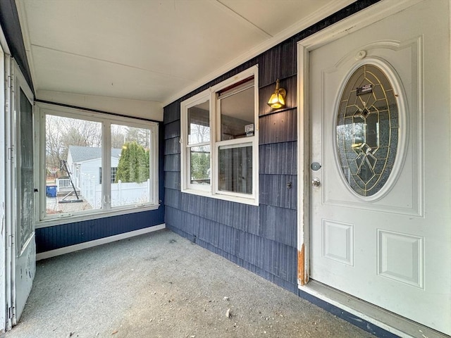 view of doorway to property