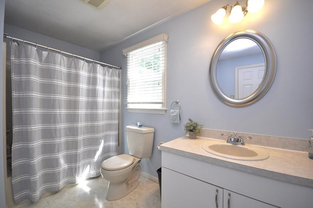 3 Cornet Stetson, Rockland, MA 02370 - bathroom with toilet, vanity, baseboards, and curtained shower