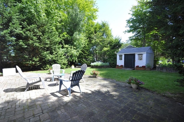 3 Cornet Stetson, Rockland, MA 02370 - view of patio featuring an outdoor structure