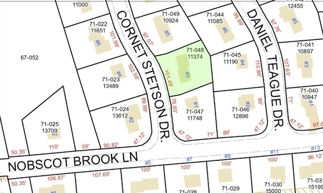 3 Cornet Stetson, Rockland, MA 02370 - map showing property parcels