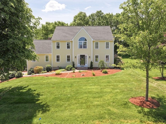 2 David Henry Gardner Ln, Southborough, MA 01772 - colonial home featuring a front lawn and a shingled roof