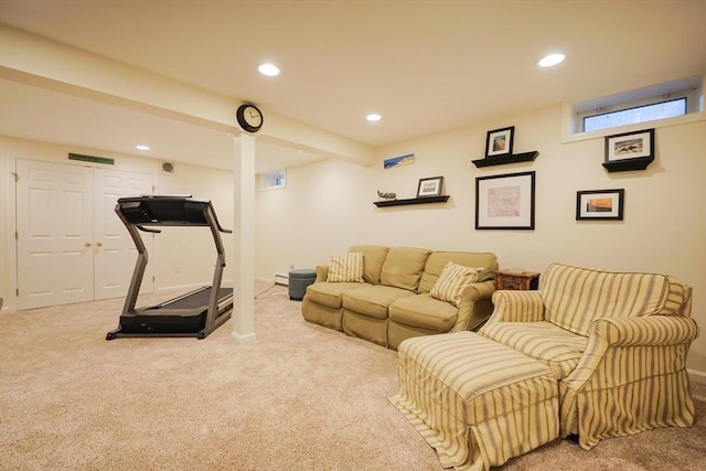 2 David Henry Gardner Ln, Southborough, MA 01772 - carpeted living area with recessed lighting and baseboards
