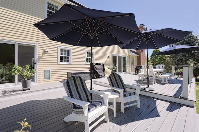 2 David Henry Gardner Ln, Southborough, MA 01772 - wooden deck with outdoor dining space
