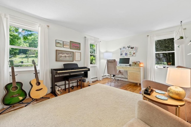965 Main St, Wilbraham, MA 01095 - office with plenty of natural light, baseboard heating, and wood finished floors