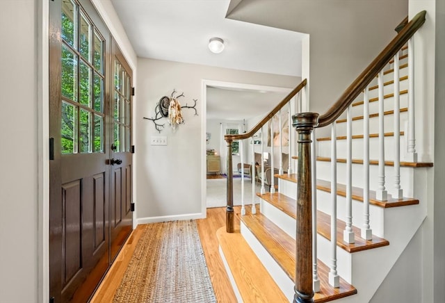 965 Main St, Wilbraham, MA 01095 - entryway featuring wood finished floors and stairs