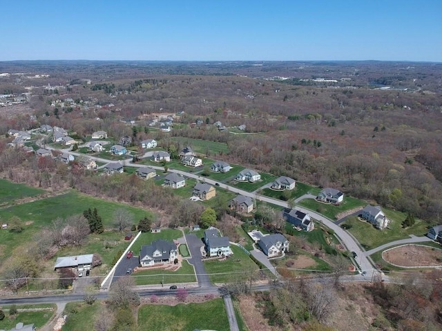 bird's eye view with a residential view