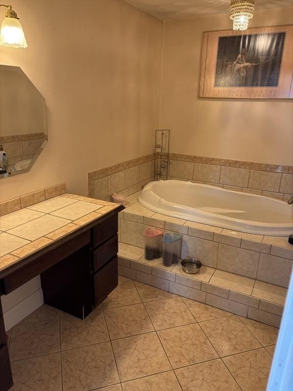 20 Osgood Ave, Lowell, MA 01850 - full bath featuring vanity, a garden tub, and tile patterned flooring