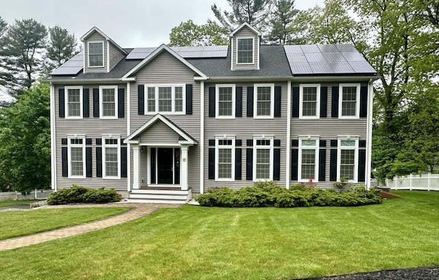 14 Pine Knoll Rd, Lexington, MA 02420 - colonial home featuring solar panels