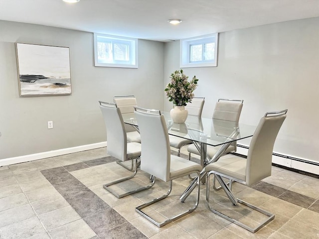 dining area with baseboards