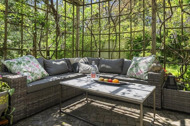 17 Juniper Ln, Framingham, MA 01701 - sunroom featuring a view of trees