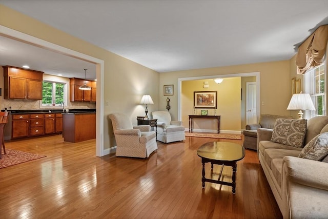 71 Fox Run Dr, Ayer, MA 01432 - living area featuring hardwood / wood-style floors and baseboards