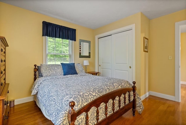71 Fox Run Dr, Ayer, MA 01432 - bedroom featuring wood finished floors, a closet, and baseboards