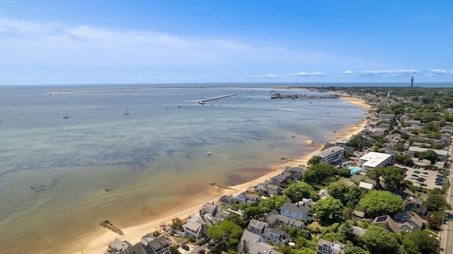 property view of water featuring a view of the beach